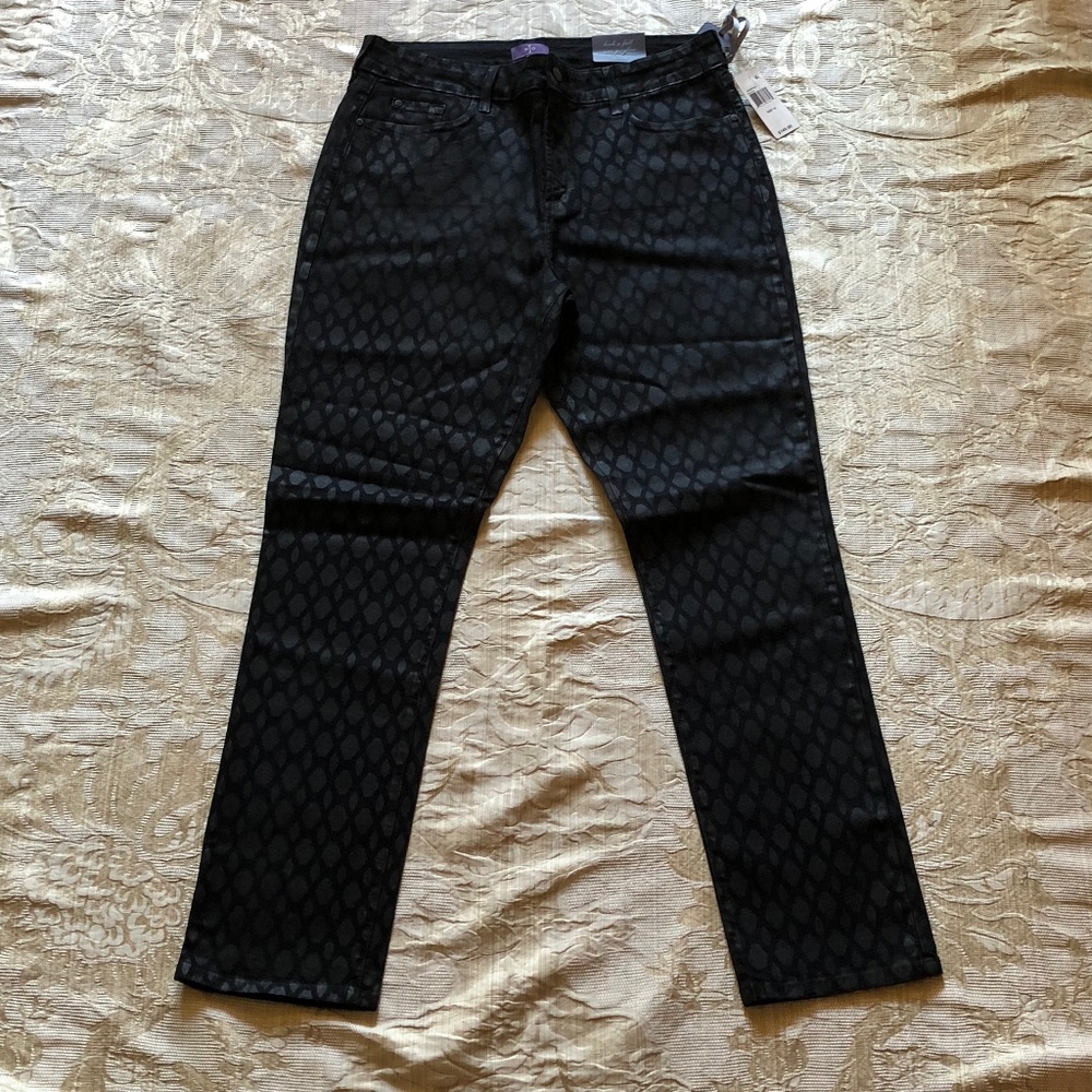NYDJ Black and Shiny Diamond Skinny Jeans